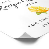 レモン ブライダルシャワー 置き場所札 ここに料理カードを置いてください ポスター (角)