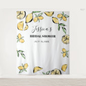 レモン ブライダルシャワー 背景 フォトブース タペストリー (正面)