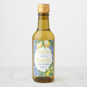 レモン ブライダル シャワー ミニ ワインボトル ラベル (正面)