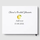 レモン ブライダル シャワー モダン シンプル ミニマル ラスティック ゲストブック (裏面)