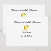 レモン ブライダル シャワー モダン シンプル ミニマル ラスティック b シーズンカード (正面/裏面)