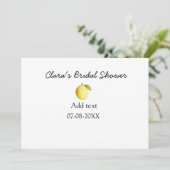 レモン ブライダル シャワー モダン シンプル ミニマル ラスティック b シーズンカード (スタンド正面)