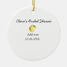レモン ブライダル シャワー モダン シンプル ミニマル ラスティック b セラミックオーナメント