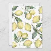 レモン ブランチ ベビー シャワー 招待状 (裏面)
