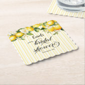 レモン ブランチ メディテレニアン サマー ブライダル シャワー ペーパーコースター (アングル)