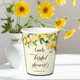 レモン ブランチ メディテレニアン サマー ブライダル シャワー 紙コップ