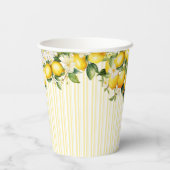 レモン ブランチ 地中海の夏のウェディング シャワーパーティ 紙コップ (裏面)