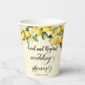 レモン ブランチ 地中海の夏のウェディング シャワーパーティ 紙コップ (正面)