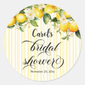 レモン ブランチ 地中海の夏のブライズ シャワー ラウンドシール (正面)