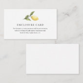 レモン ブランチ 封入カード エンクロージャーカード (正面/裏面)