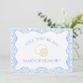 レモン&ブルータイルイタリアンメイド・オブ・オーナー(花嫁付き添い人)提案 カード (スタンド正面)