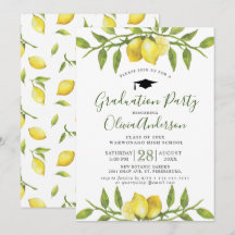 レモン ブルーム グリーンナリー シックな卒業パーティー