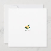 レモン ブルーム フローラル ツリー エレガント ブライダル シャワー 招待状 (裏面)