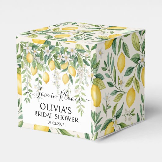 レモン ブルーム ブライダル シャワー   フェイバーボックス (正面サイド)