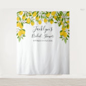 レモン ブルーム ブライダル シャワー フォトブース 背景 タペストリー (正面)