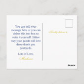 レモン ブルー タイル イタリアン サンクス ポストカード (裏面)