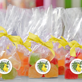 レモン & ブルー トワール フィリグリー エレガント ラウンドシール