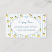 レモン ブルー ボウ ディスプレイ シャワー エンクロージャーカード (正面)