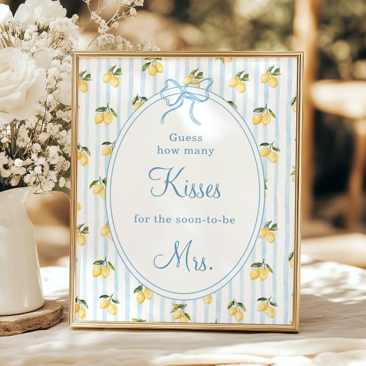 レモン ブルー リボン イタリアン ゲスハウ ミニキス ポスター