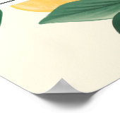 レモン ブロッサム フローラル ツリー エレガント ウェルカム ポスター (角)