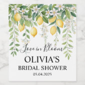 レモン ブロッサム ブライダル シャワー ワインラベル (シングルラベル)