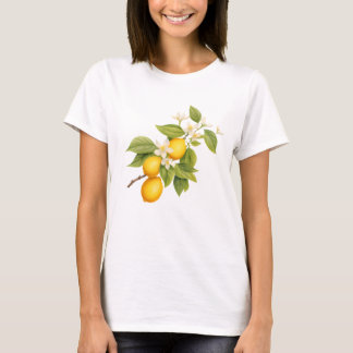 レモン・ブーケ・フラワー・グラフィックTシャツ（女性用） Tシャツ