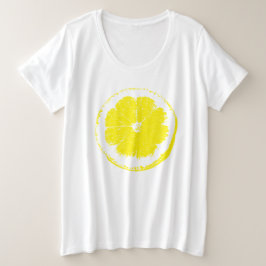 レモン プラスサイズTシャツ