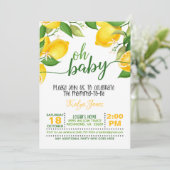 レモン ベイビー シャワーの招待状 - オー ベイビー 招待状 (スタンド正面)
