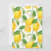 レモン ベイビー シャワーの招待状 招待状 (裏面)