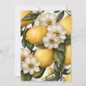 レモン ベイビー シャワー サンシャイン レモネード サマー シトラス 招待状 (裏面)