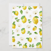 レモン ベイビー シャワー 招待状 (裏面)