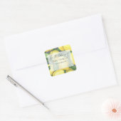 レモン – ベビーシャワー蔵書票、ベビー用の本 スクエアシール (封筒)