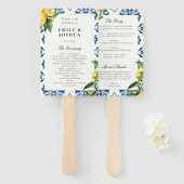 レモン ポジタノ イタリアン ウェディング セレモニー プログラム ハンドファン (正面&裏面)