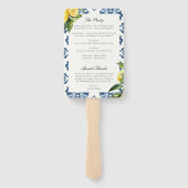 レモン ポジタノ イタリアン ウェディング セレモニー プログラム ハンドファン (裏面)