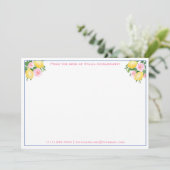 レモン ポジターノ ブルー イタリアン タイル ブライダル シャワー サンキューカード (スタンド正面)