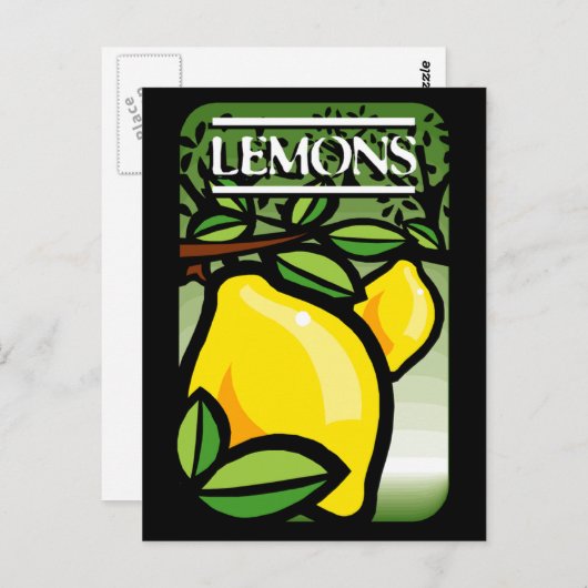 レモン ポストカード (正面/裏面)