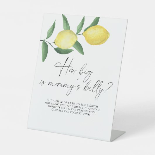 レモン – ママの腹のゲームはどれくらい大きい 台座サイン (正面)