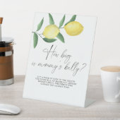 レモン – ママの腹のゲームはどれくらい大きい 台座サイン (インサイチュ)