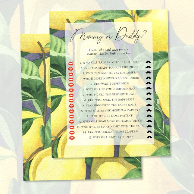 レモン – ママまたはパパの赤ちゃんシャワーゲーム (クリエイターアップロード済み)