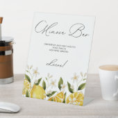 レモン ミモザ バー ブライダル シャワー 台座サイン (インサイチュ)