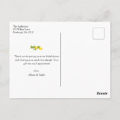 レモン メイン スクイーズ ブライダル シャワー サンクス ポストカード (裏面)