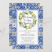 レモン メイン スクイーズ メディテレーニア ブライズシャワー 招待状 (正面/裏面)