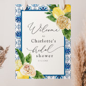 レモン メイン スクイーズ モザイク ブライダル シャワー ウェルカム ポスター