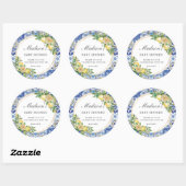 レモン メディテレニアン バースデー ブライダル ベイビー シャワー ラウンドシール (シート)