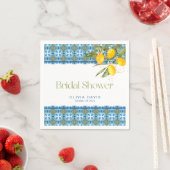 レモン メディテレーニアンタイル ブライダルシャワー スタンダードカクテルナプキン (インサイチュ)