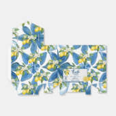 レモン メディテレーニアンタイル ブライダルシャワー フェイバーボックス (折り畳みなし)