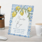 レモン メディテレーニアンブルータイル ミモザ バーサイン 台座サイン (インサイチュ)