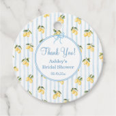 レモン メディテレーニアンブルー ボウ ブライダルシャワー フェイバータグ (正面)