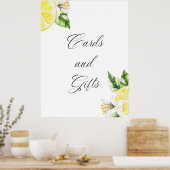 レモン メディテレーニア シャワー カードとギフト ポスター (キッチン)