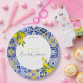 レモン メディテレーニア ボーホー アーチ ブライダル シャワー ペーパープレート (パーティー)